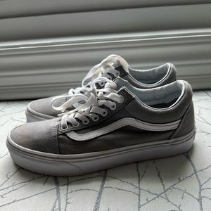 Size 8 grey old school vans sneakers